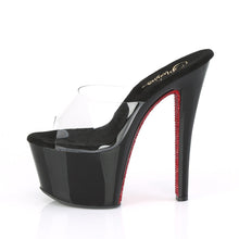 Load image into Gallery viewer, SKY-301CRS 7&quot; Heel Clear Black Red Bling Strippers Shoes