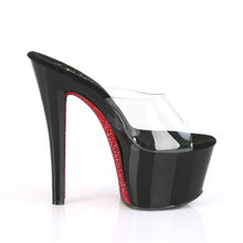 Load image into Gallery viewer, SKY-301CRS 7&quot; Heel Clear Black Red Bling Strippers Shoes