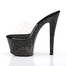 Load image into Gallery viewer, SKY-301MG 7 Inch Heel Clear and Black Pole Dancing Platforms