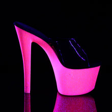 Load image into Gallery viewer, SKY-301UVG 7&quot; Black with Pink Glitter Pole Dancer Platforms