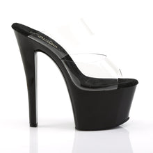 Load image into Gallery viewer, SKY-302 7&quot; Heel Clear and Black Pole Dancing Platforms