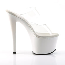 Load image into Gallery viewer, SKY-302 7&quot; Heel Clear and White Pole Dancing Platforms