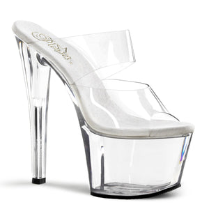 SKY-302 Pleaser 7 Inch Heel Clear Pole Dancing Platforms