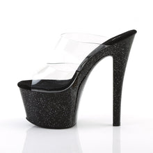 Load image into Gallery viewer, SKY-302MG 7 Inch Heel Clear and Black Pole Dancing Platforms