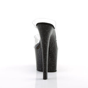 SKY-302MG 7 Inch Heel Clear and Black Pole Dancing Platforms