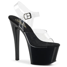 Load image into Gallery viewer, SKY-308 7&quot; Heel Clear and Black Pole Dancing Platforms