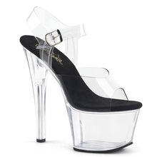 Load image into Gallery viewer, SKY-308 7&quot; Heel Clear and Black Pole Dancing Platforms