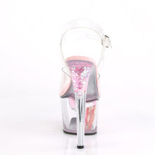 Load image into Gallery viewer, SKY-308CF 7&quot; Heel Clear Baby Pink Glitter Strippers Shoes