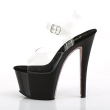 Load image into Gallery viewer, SKY-308CRS 7&quot; Heel Clear Black-Champagne Pole Dancer Shoes