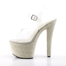 Load image into Gallery viewer, SKY-308ESP 7&quot; Heel Clear and Beige Pole Dancing Platforms