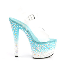 Load image into Gallery viewer, SKY-308FISH 7&quot; Heel Clear Aqua Blue Ombre Pole Dancer Shoes