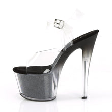 Load image into Gallery viewer, SKY-308G-T 7&quot; Clear and Black Glitter Pole Dancer Platforms