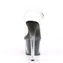 Load image into Gallery viewer, SKY-308G-T 7&quot; Clear and Black Glitter Pole Dancer Platforms