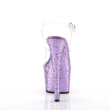 Load image into Gallery viewer, SKY-308LG 7 Inch Heel ClearLavender Glitter Strippers Shoes