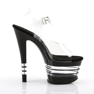 SKY-308LN 7 Inch Heel Clear and Black Pole Dancing Platforms