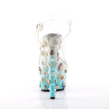 Load image into Gallery viewer, SKY-308MERMD 7&quot; Heel Clear Light Blue Glitters Sexy Shoes