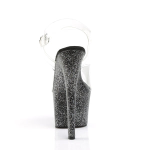 SKY-308MG 7 Inch Heel Clear and Black Pole Dancing Platforms