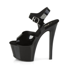 Load image into Gallery viewer, SKY-308N Pleaser 7 Inch Heel Black Pole Dancing Platforms