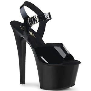 SKY-308N Pleaser 7 Inch Heel Black Pole Dancing Platforms