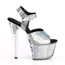 Load image into Gallery viewer, SKY-308N-CRHM 7&quot; Heel Black Hologram Pole Dancing Platforms