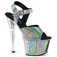 Load image into Gallery viewer, SKY-308N-CRHM 7&quot; Heel Black Hologram Pole Dancing Platforms