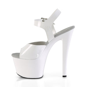 SKY-308N Pleaser 7 Inch Heel White Pole Dancing Platforms