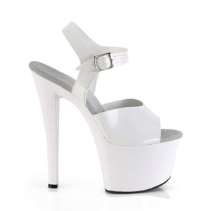 SKY-308N Pleaser 7 Inch Heel White Pole Dancing Platforms