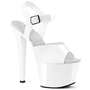 SKY-308N Pleaser 7 Inch Heel White Pole Dancing Platforms