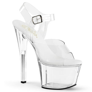 SKY-308VL Pleaser 7 Inch Heel Clear Pole Dancing Platforms