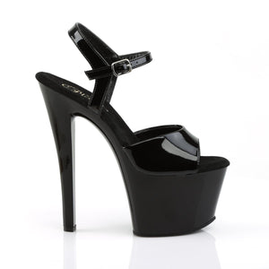 SKY-309 Pleaser 7" Heel Black Patent Pole Dancing Platforms