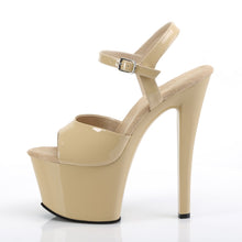 Load image into Gallery viewer, SKY-309 Pleaser 7&quot; Heel Cream Patent Pole Dancing Platforms