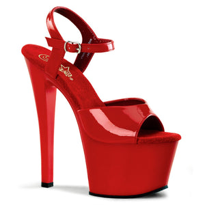 SKY-309 Pleaser 7 Inch Heel Red Pole Dancing Platforms