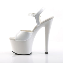 Load image into Gallery viewer, SKY-309 Pleaser 7&quot; Heel White Patent Pole Dancing Platforms