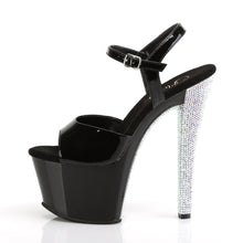 Load image into Gallery viewer, SKY-309CHRS 7&quot; Heel Black and Silver Pole Dancing Platforms