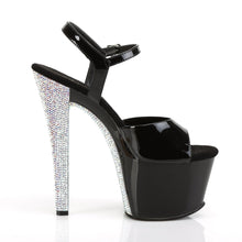 Load image into Gallery viewer, SKY-309CHRS 7&quot; Heel Black and Silver Pole Dancing Platforms