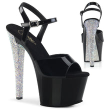 Load image into Gallery viewer, SKY-309CHRS 7&quot; Heel Black and Silver Pole Dancing Platforms