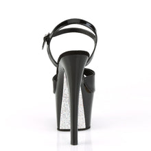 Load image into Gallery viewer, SKY-309CRS 7&quot; Heel Black and Silver Pole Dancing Platforms