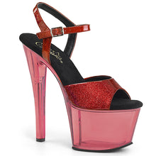 Load image into Gallery viewer, SKY-309GPT Pleaser 7&quot; Heel Red Glitter Pole Dancing Platform