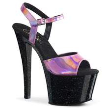 Load image into Gallery viewer, SKY-309HG 7&quot; Heel Pink Hologram Pole Dancing Platforms