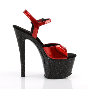 SKY-309HG Pleaser 7" Heel Red Holo Pole Dancing Platforms