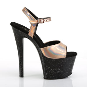 SKY-309HG 7" Heel Rose Gold Holo Pole Dancing Platforms