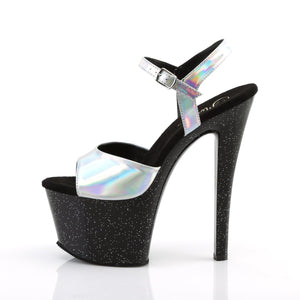 SKY-309HG 7 Inch Heel Silver Hologram Pole Dancing Platforms