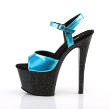 Load image into Gallery viewer, SKY-309HG 7&quot; Heel Turquoise Hologram Pole Dancing Platforms