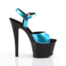 Load image into Gallery viewer, SKY-309HG 7&quot; Heel Turquoise Hologram Pole Dancing Platforms