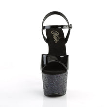 Load image into Gallery viewer, SKY-309LG 7&quot; Black Patent and Glitter Pole Dancer Platforms