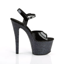 Load image into Gallery viewer, SKY-309LG 7&quot; Black Patent and Glitter Pole Dancer Platforms