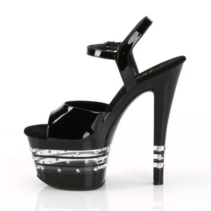 SKY-309LNRS 7" Heel Black Patent Pole Dancing Platforms