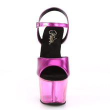 Load image into Gallery viewer, SKY-309MT 7&quot; Heel Fuchsia Metalic PU Pole Dancing Platforms