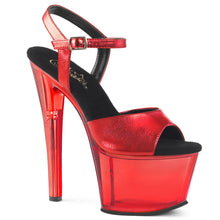 Load image into Gallery viewer, SKY-309MT Pleaser 7 Inch Heel Red Pole Dancing Platforms