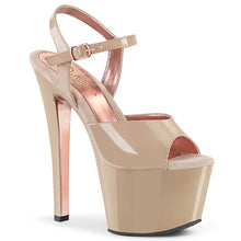 Load image into Gallery viewer, SKY-309TT 7&quot; Heel Nude Rose Gold Pole Dancing Platforms